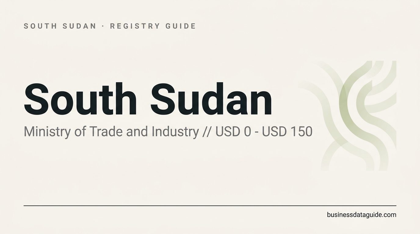 South Sudan company registry guide cover