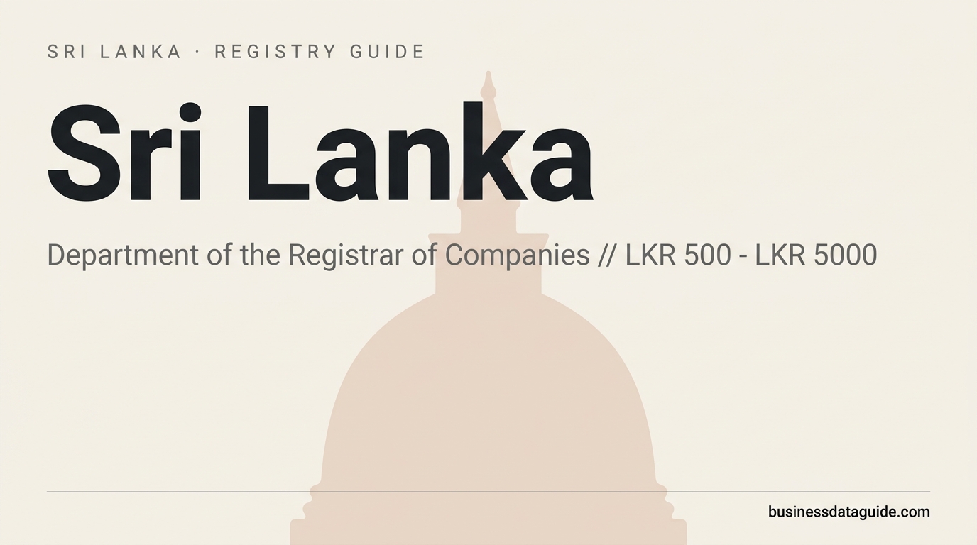 Sri Lanka company registry guide cover