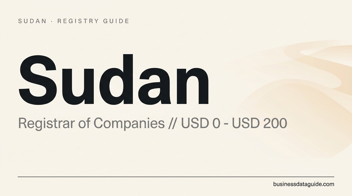 Sudan company registry guide cover