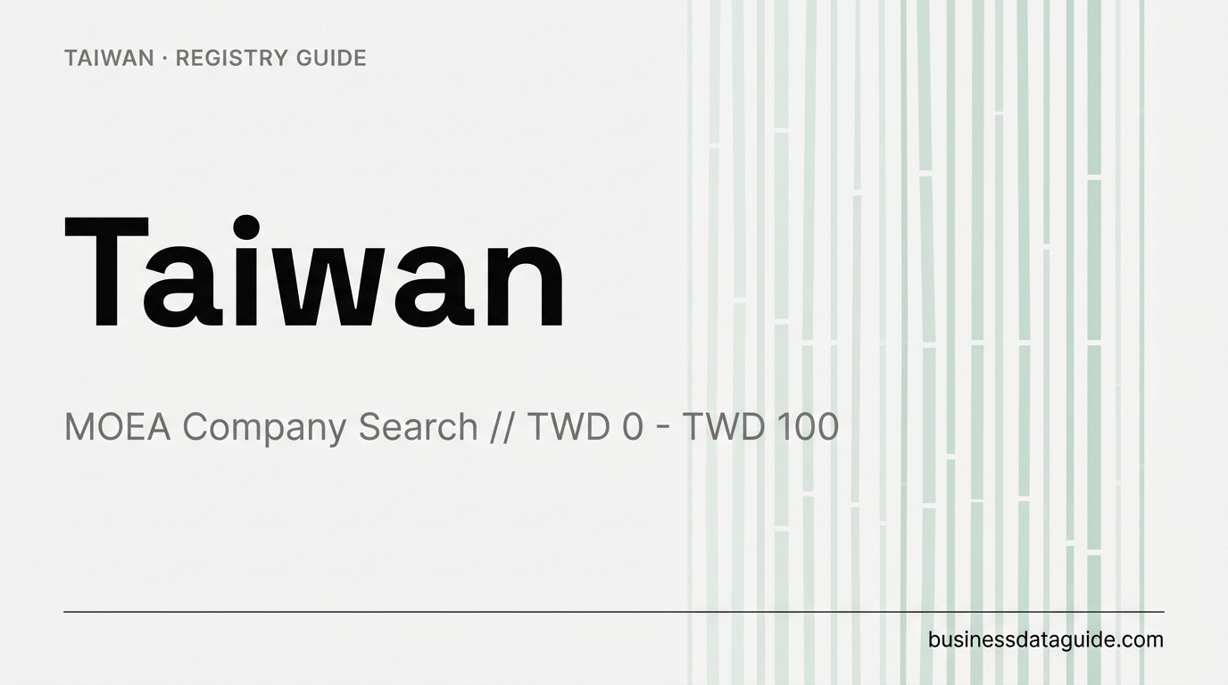 Taiwan company registry guide cover