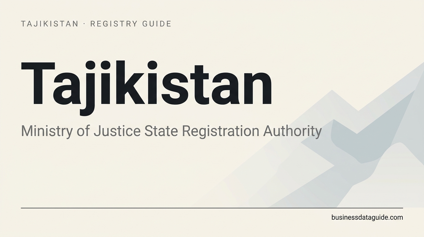 Tajikistan company registry guide cover