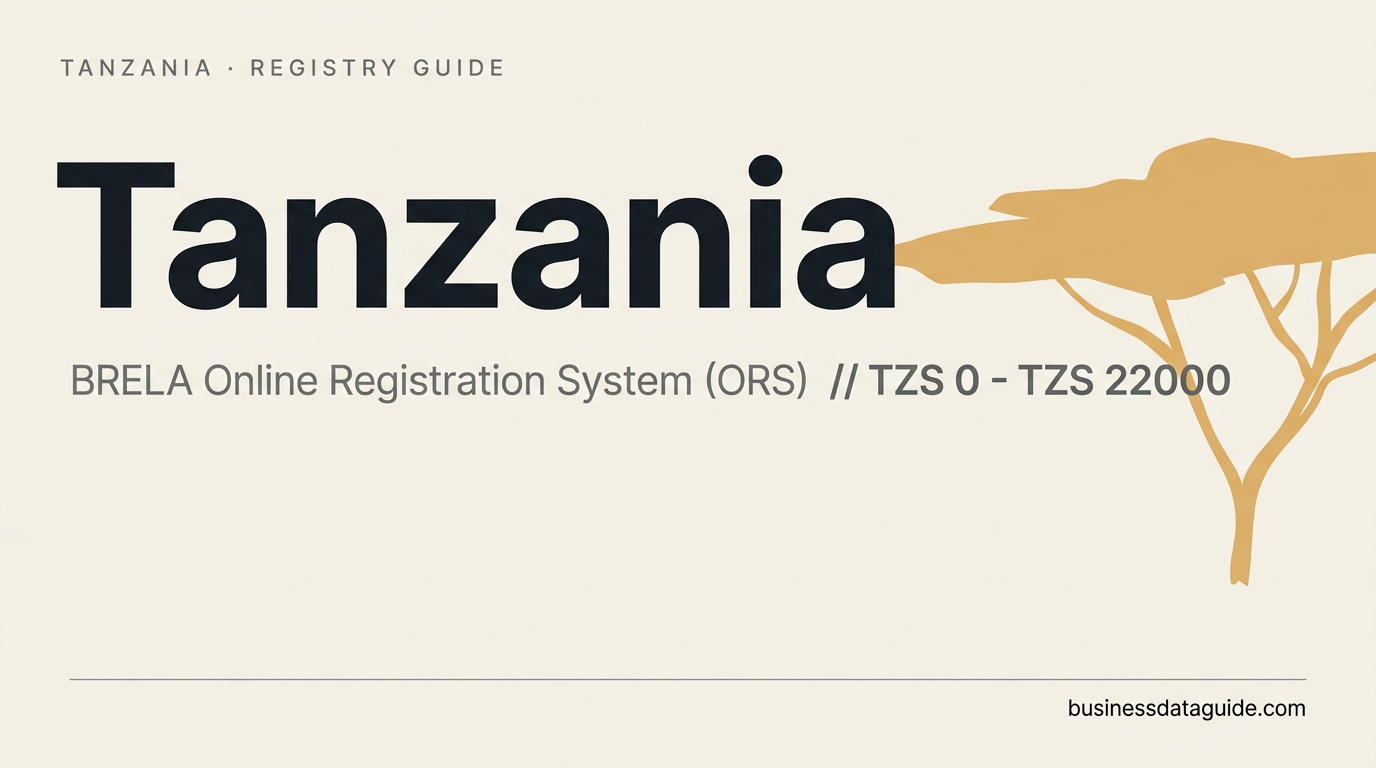 Tanzania company registry guide cover