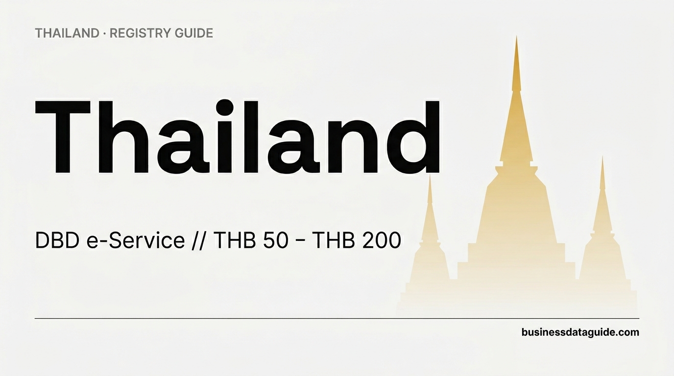 Thailand company registry guide cover