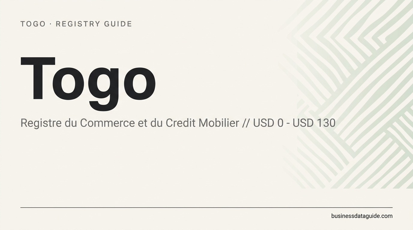 Togo company registry guide cover