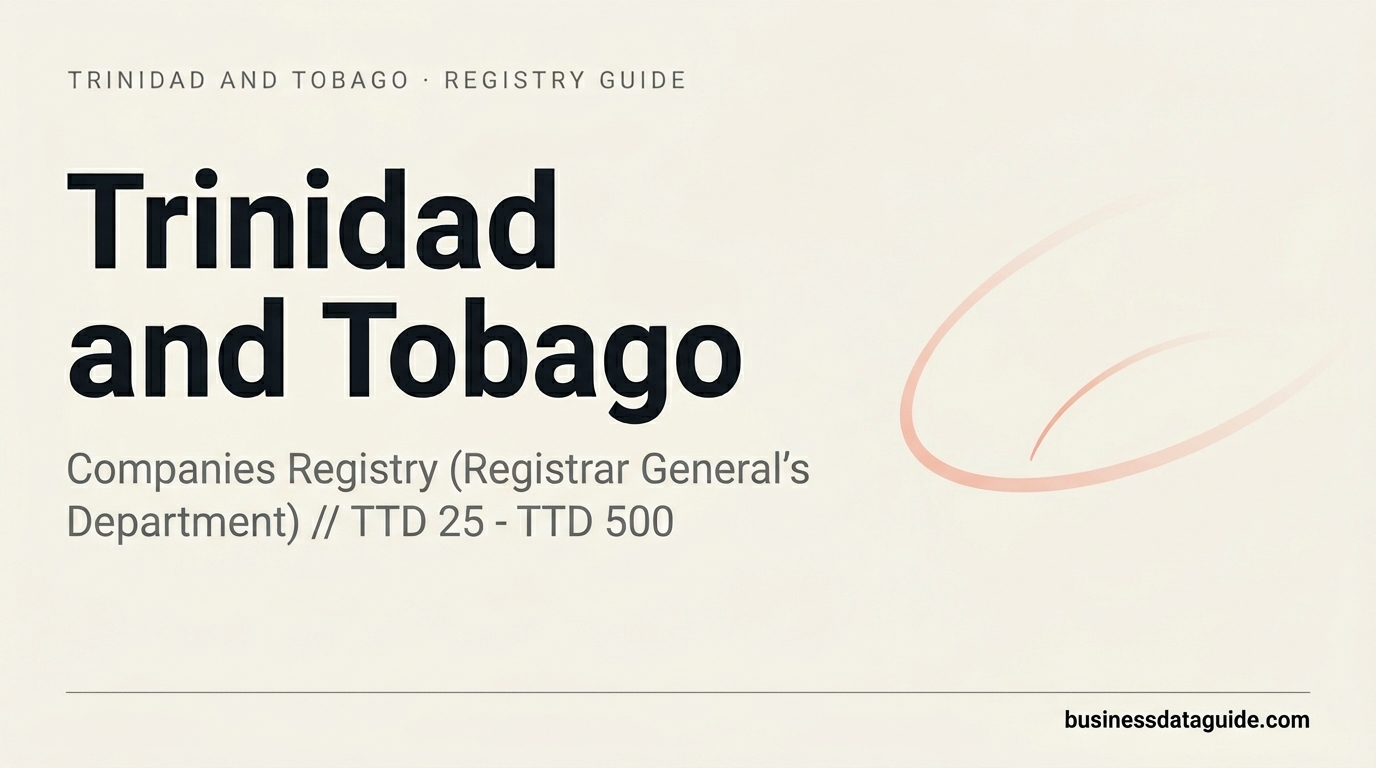 Trinidad and Tobago company registry guide cover