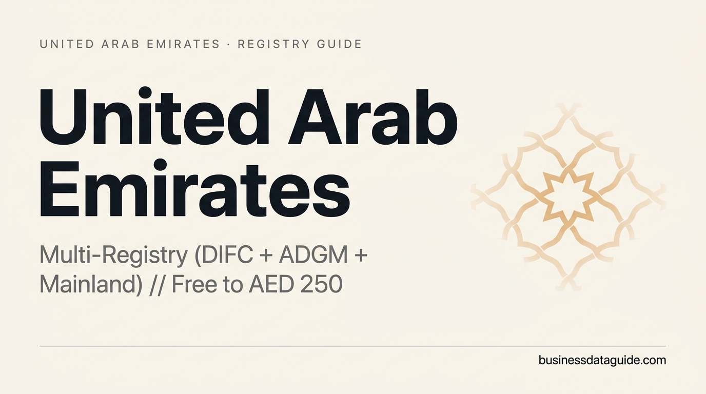 United Arab Emirates company registry guide cover