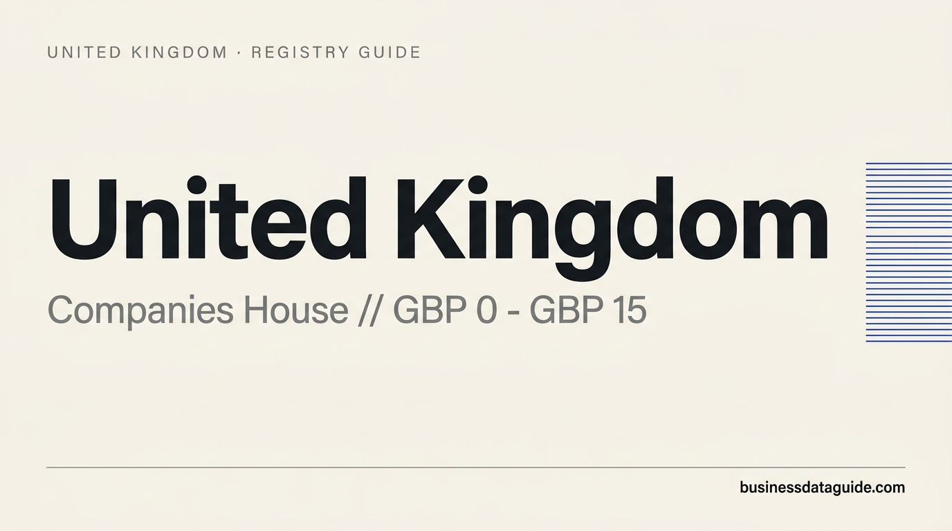 United Kingdom company registry guide cover