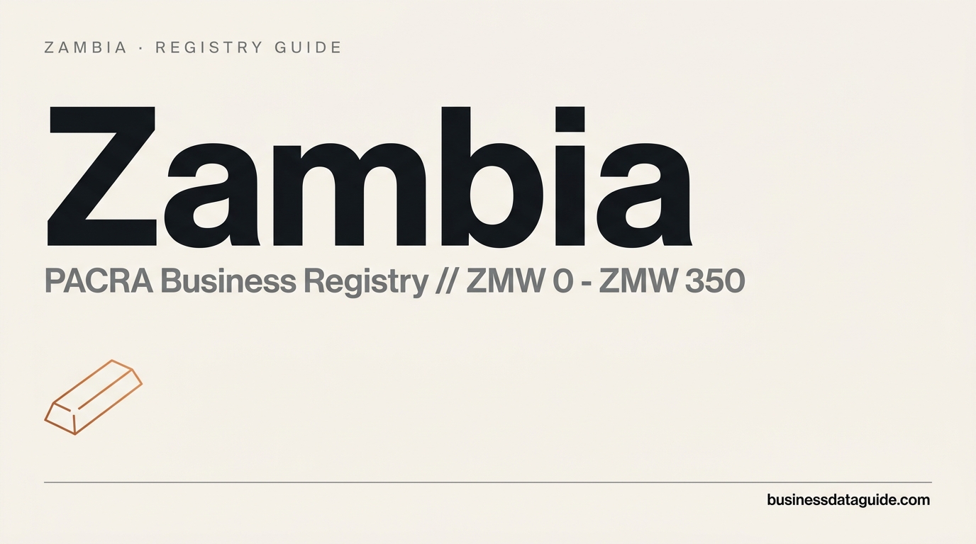 Zambia company registry guide cover